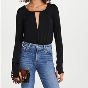 NWT Free People Intimately Kaya Bodysuit Black Size XL